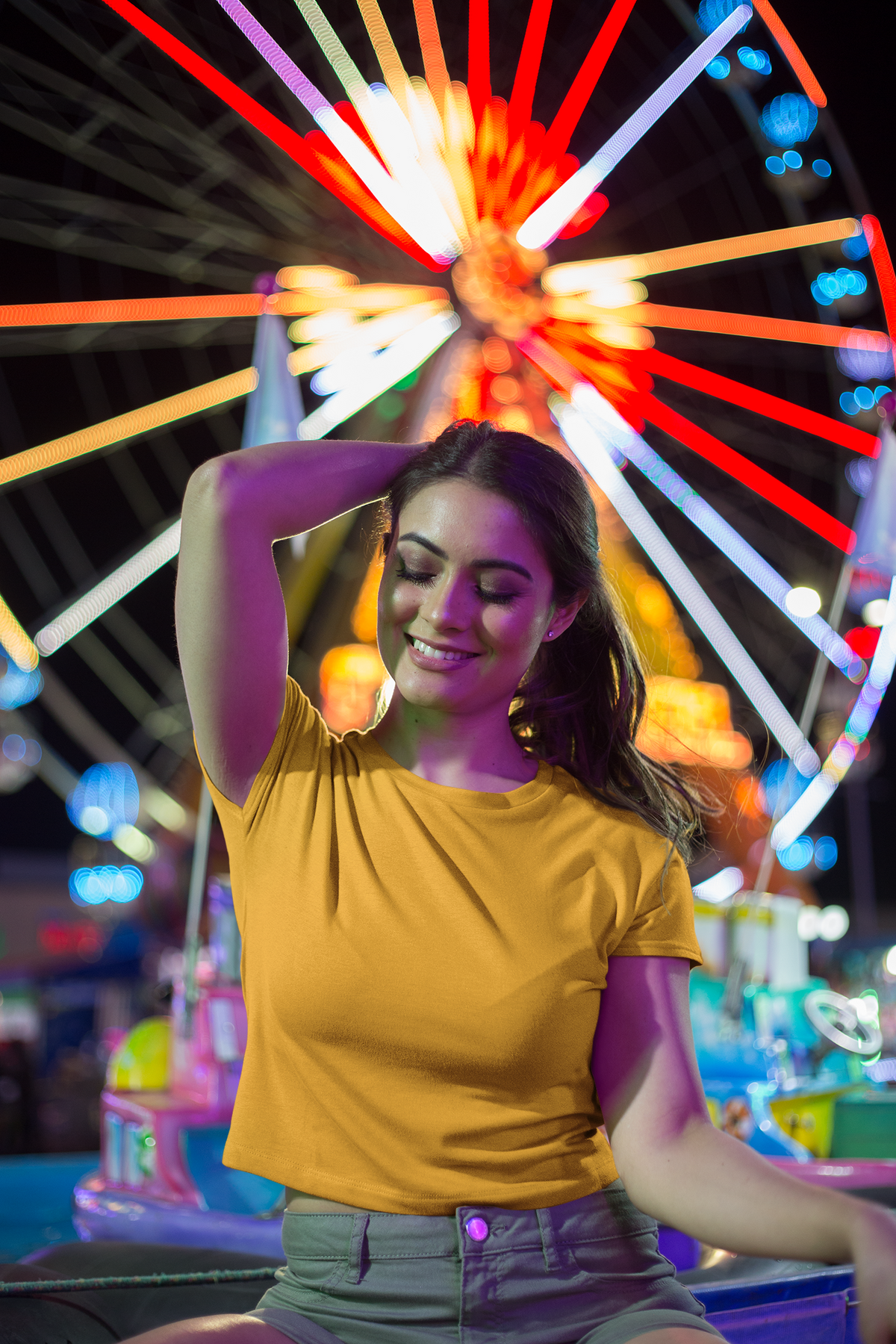 Golden Yellow Crop Top for Women